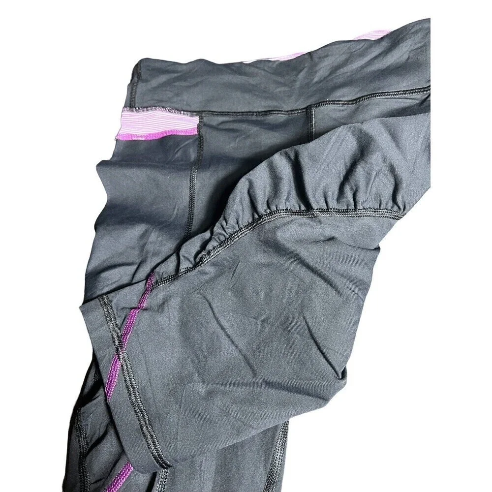 Lululemon Biker Shorts 11” Black Purple 4
